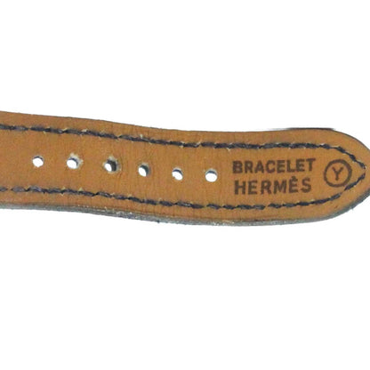 Hermès White Leather Medor
