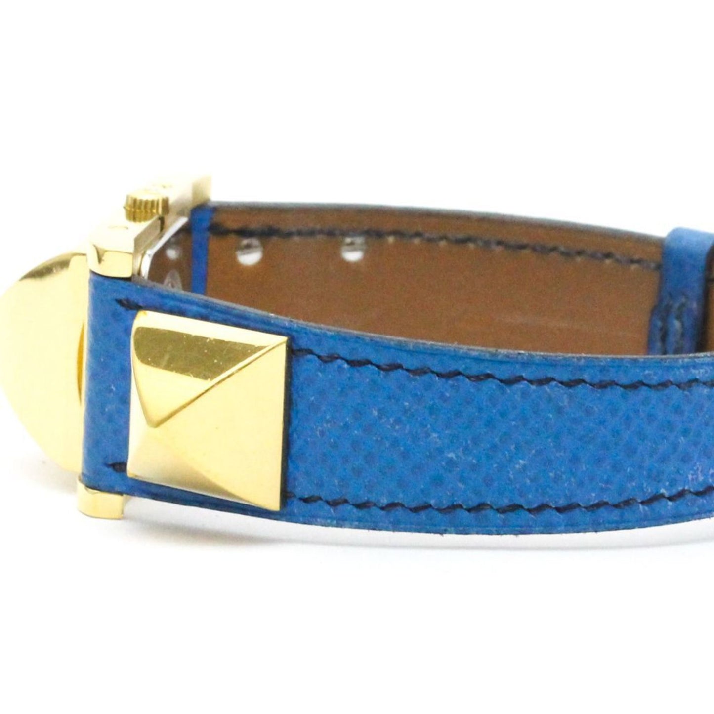Hermès White Leather Medor