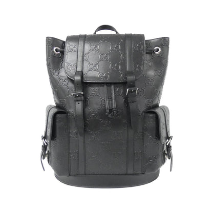 Gucci Black Leather Gg Jumbo