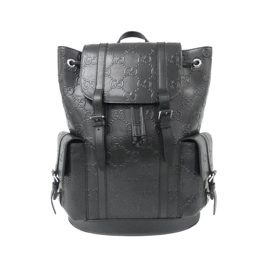 Gucci Black Leather Gg Jumbo