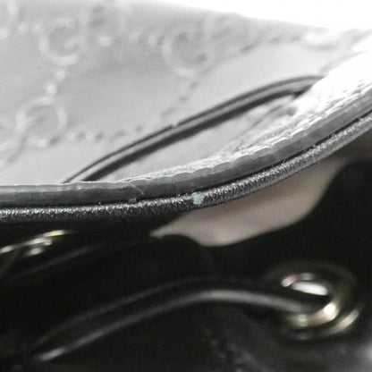 Gucci Black Leather Gg Jumbo
