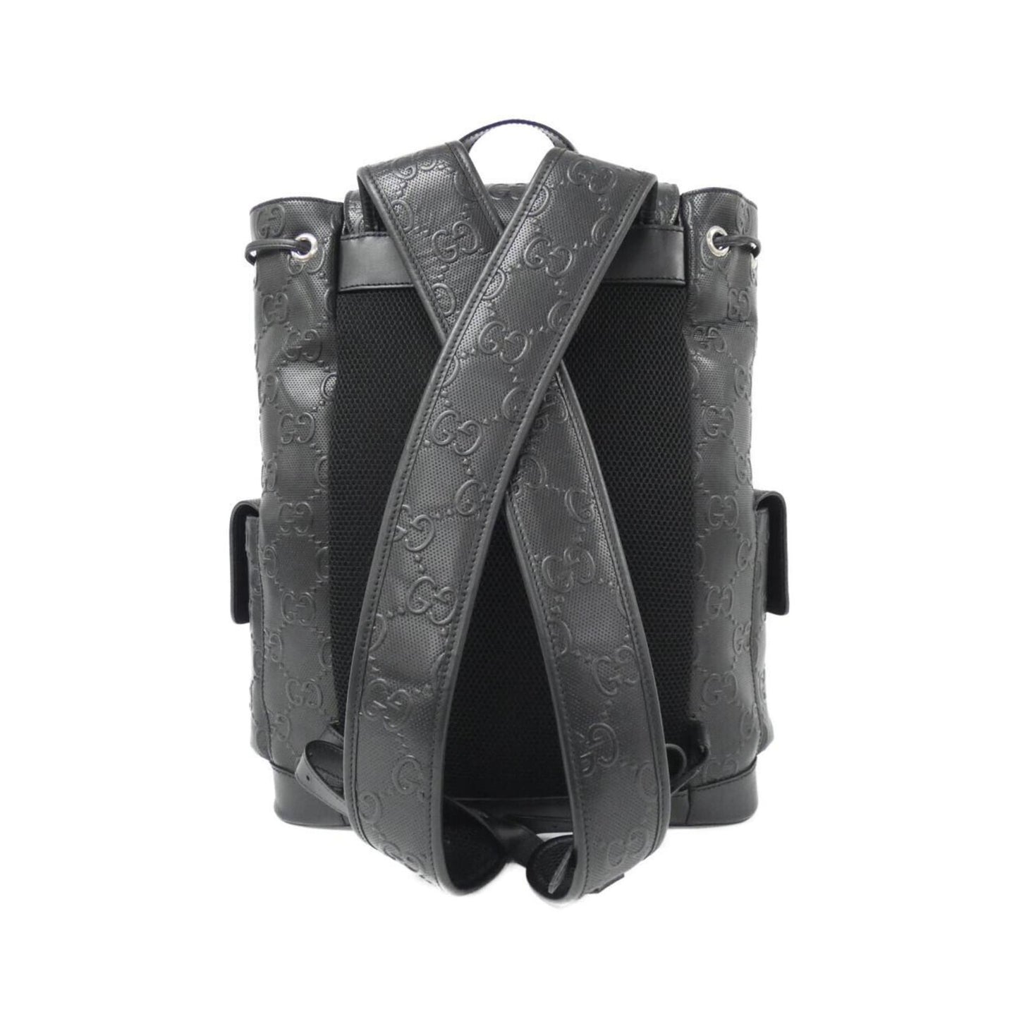Gucci Black Leather Gg Jumbo