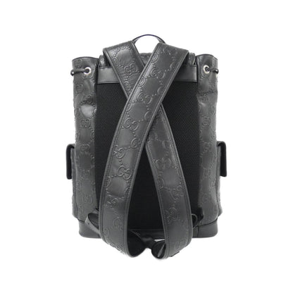 Gucci Black Leather Gg Jumbo