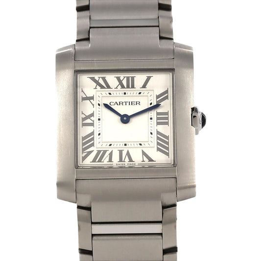 Cartier Silver Steel Tank Francaise