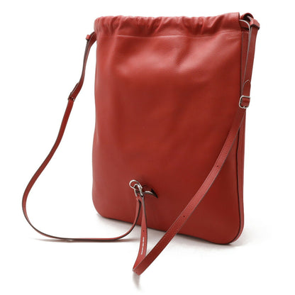 Hermès Red Leather Backpack