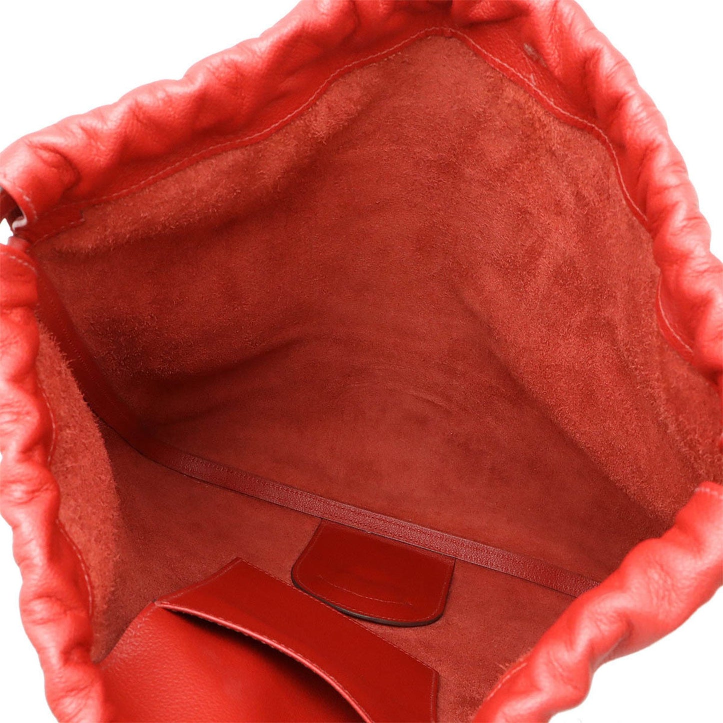 Hermès Red Leather Backpack