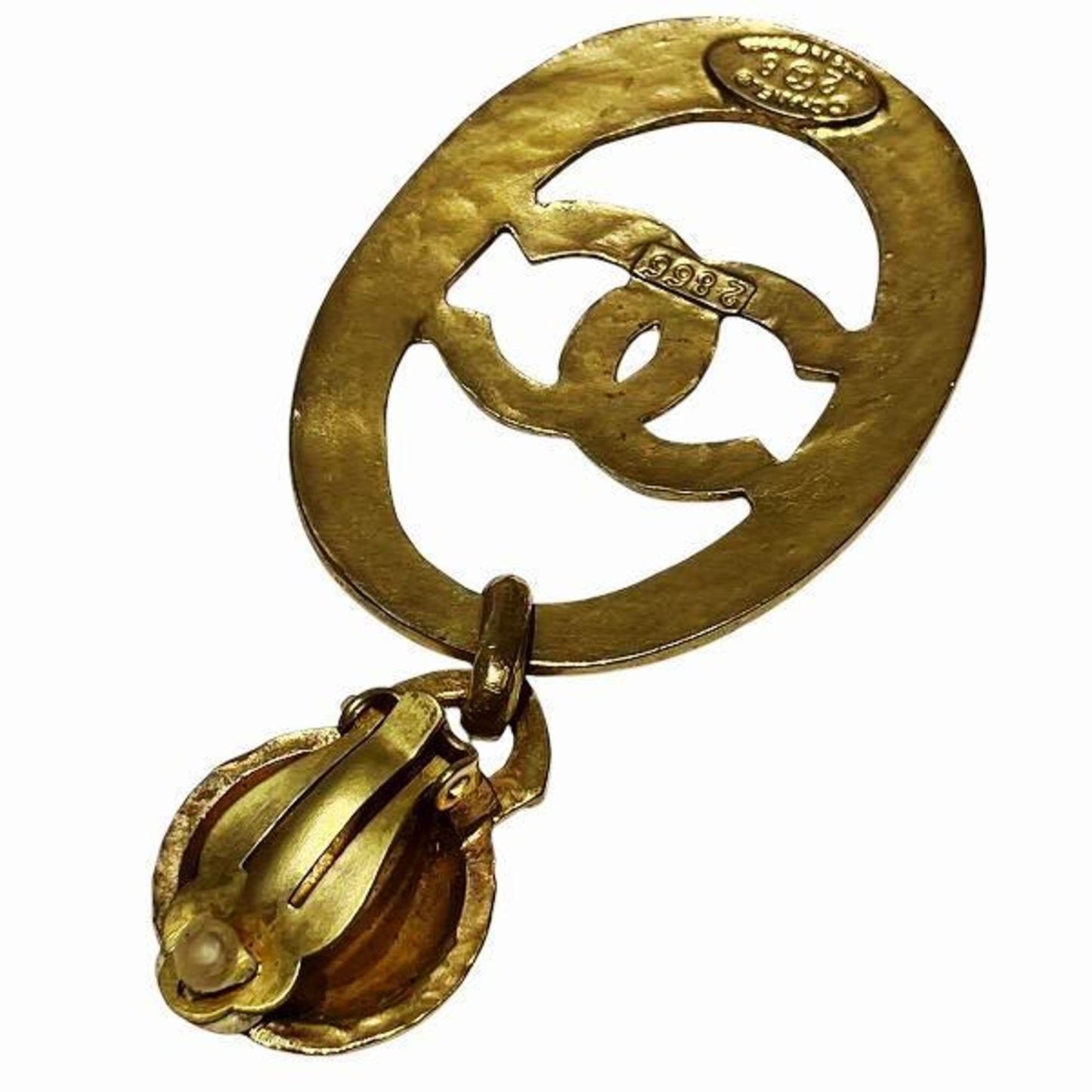 Chanel Gold Gold Plated Coco Mark
