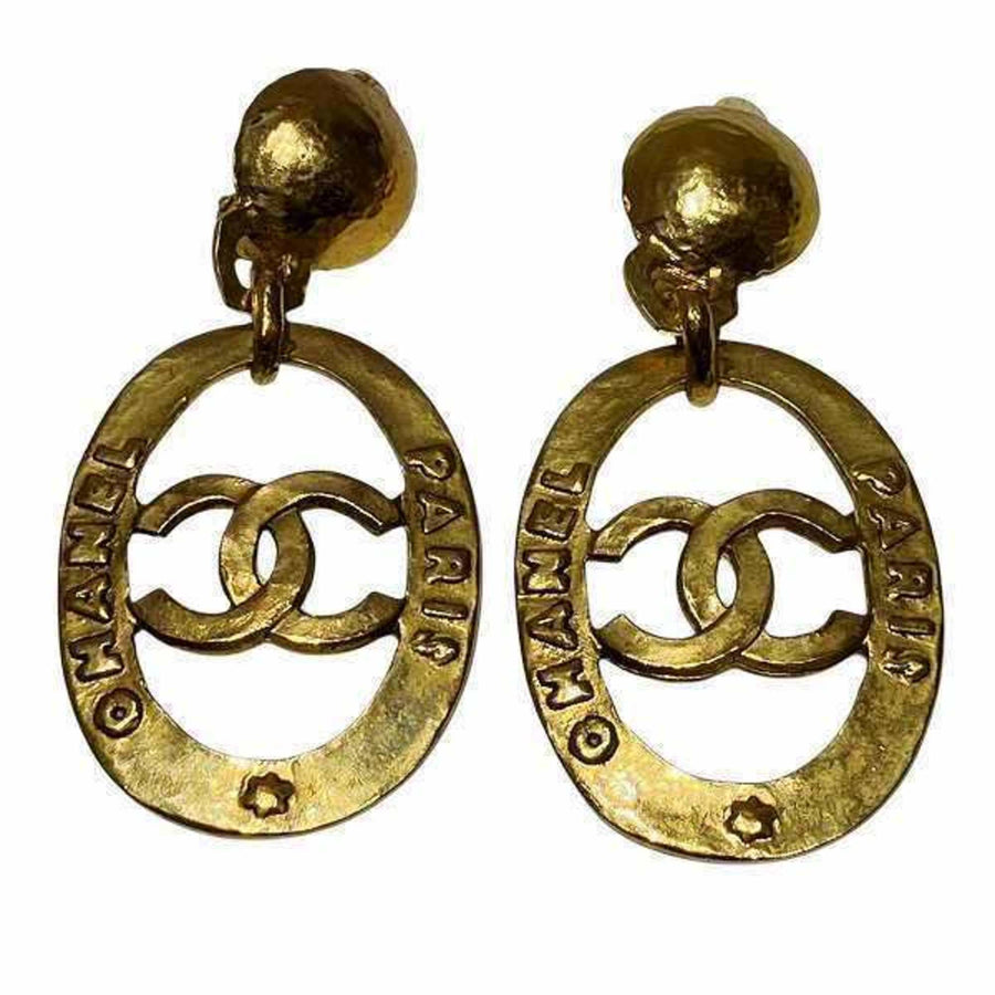 Chanel Gold Gold Plated Coco Mark