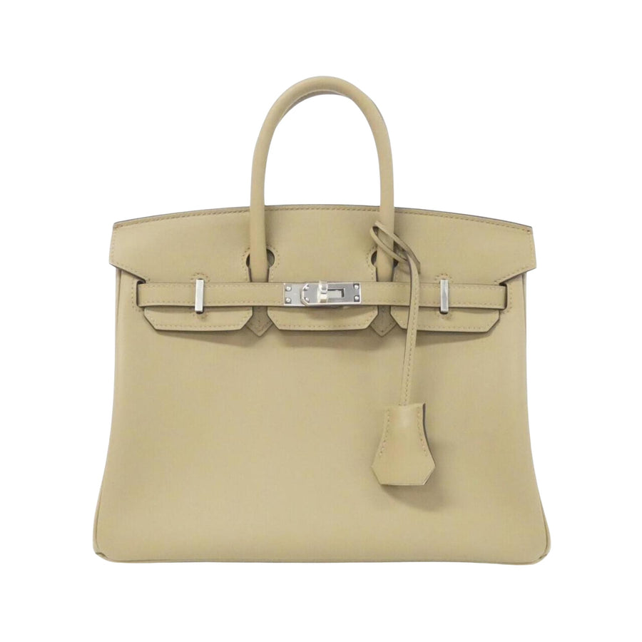 Hermès Silver Leather Handbag