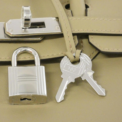 Hermès Silver Leather Handbag