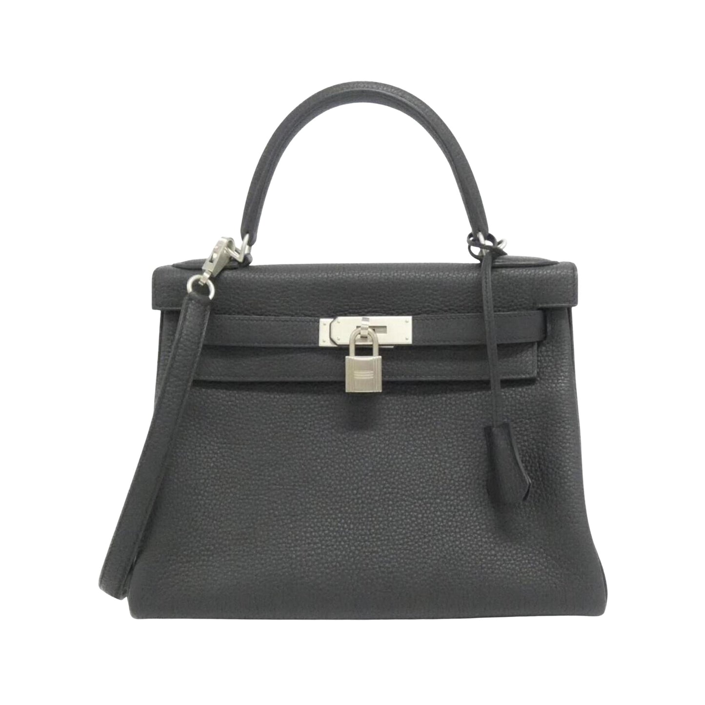 Hermès Black Leather Handbag