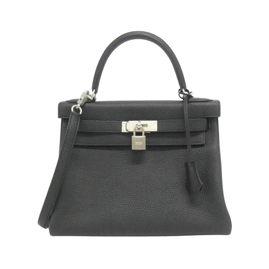 Hermès Black Leather Handbag