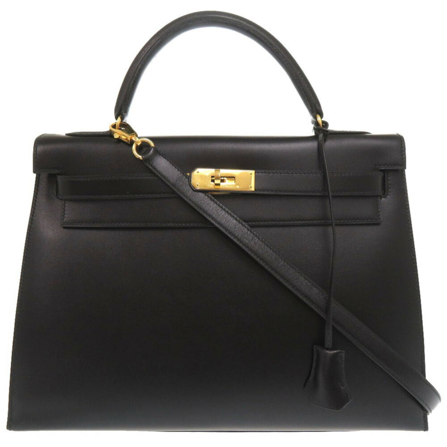 Hermès Black Leather Kelly 32