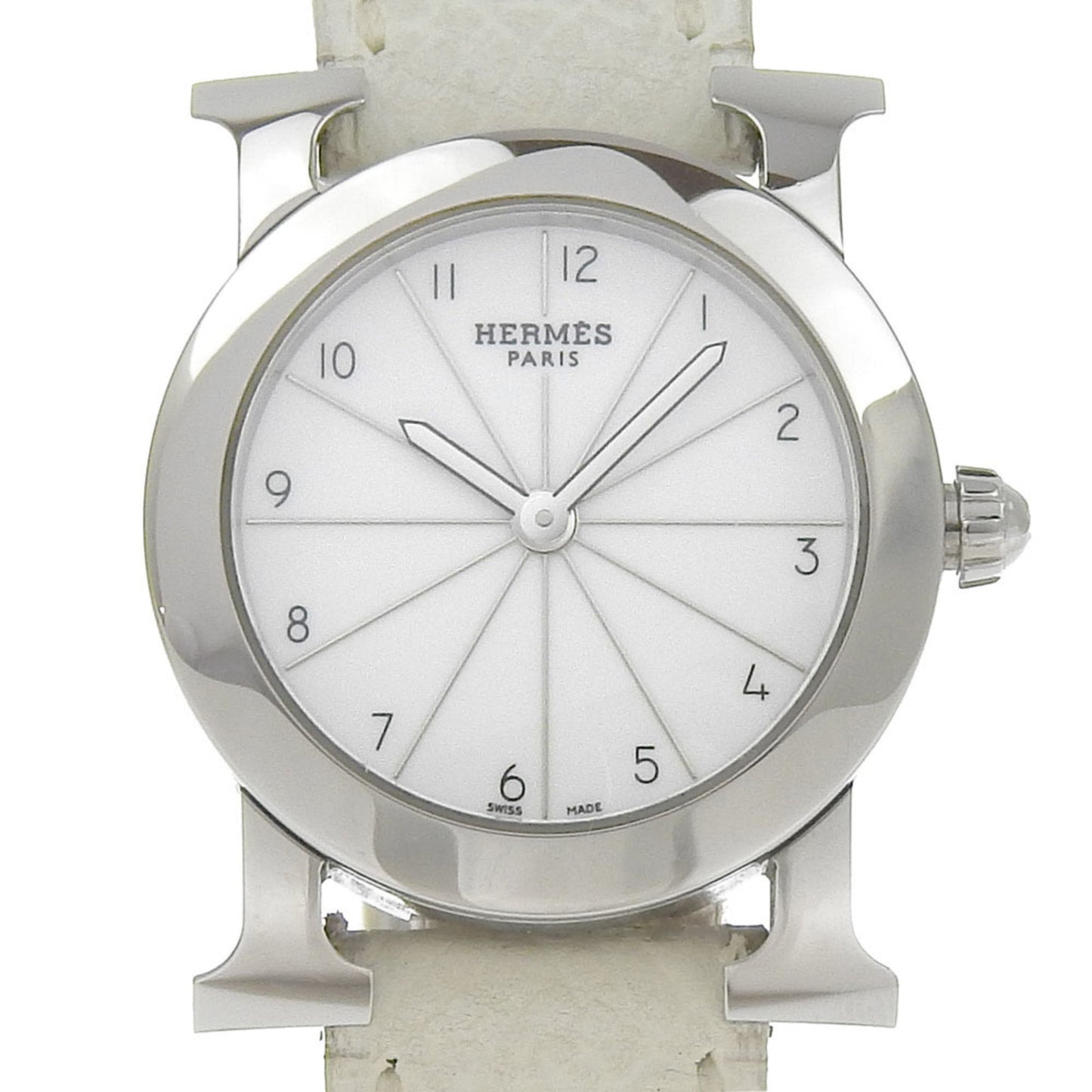 Hermès White Steel H