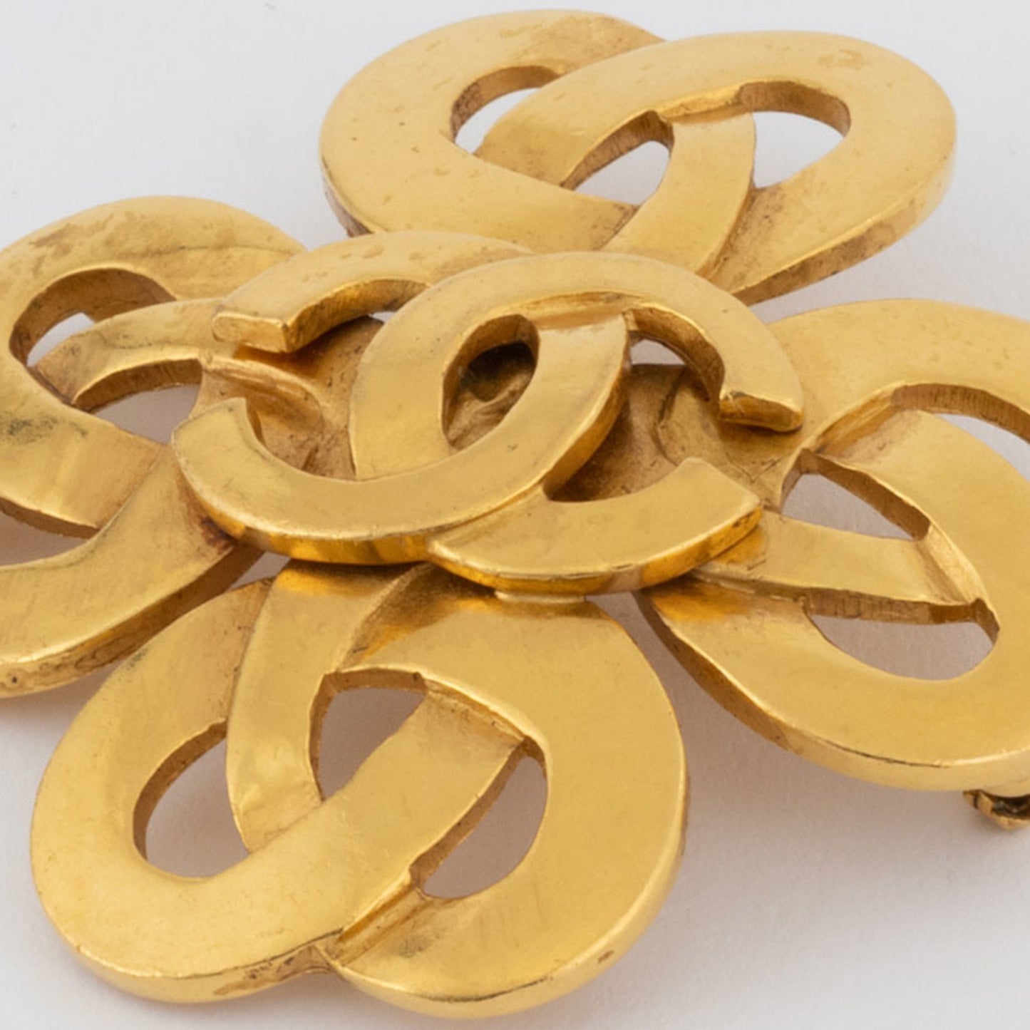 Chanel Gold Gold Plated Coco Mark