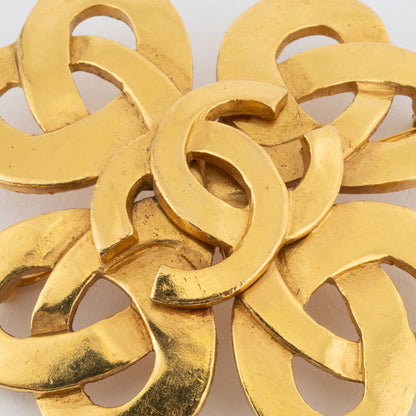 Chanel Gold Gold Plated Coco Mark