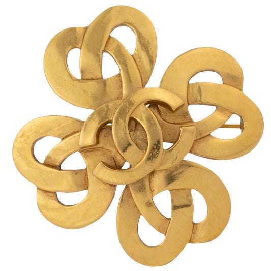 Chanel Gold Gold Plated Coco Mark