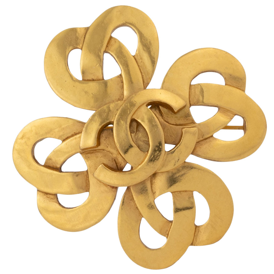 Chanel Gold Gold Plated Coco Mark