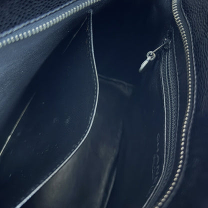 Chanel Black Leather Medaillon