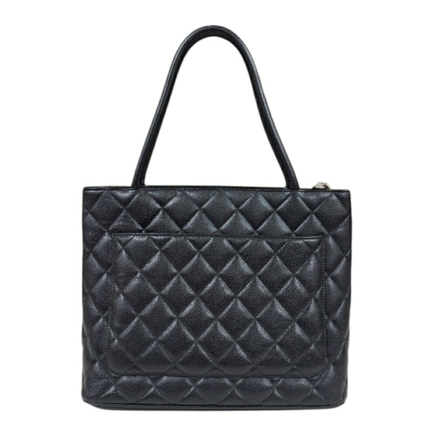 Chanel Black Leather Medaillon