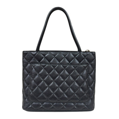 Chanel Black Leather Medaillon