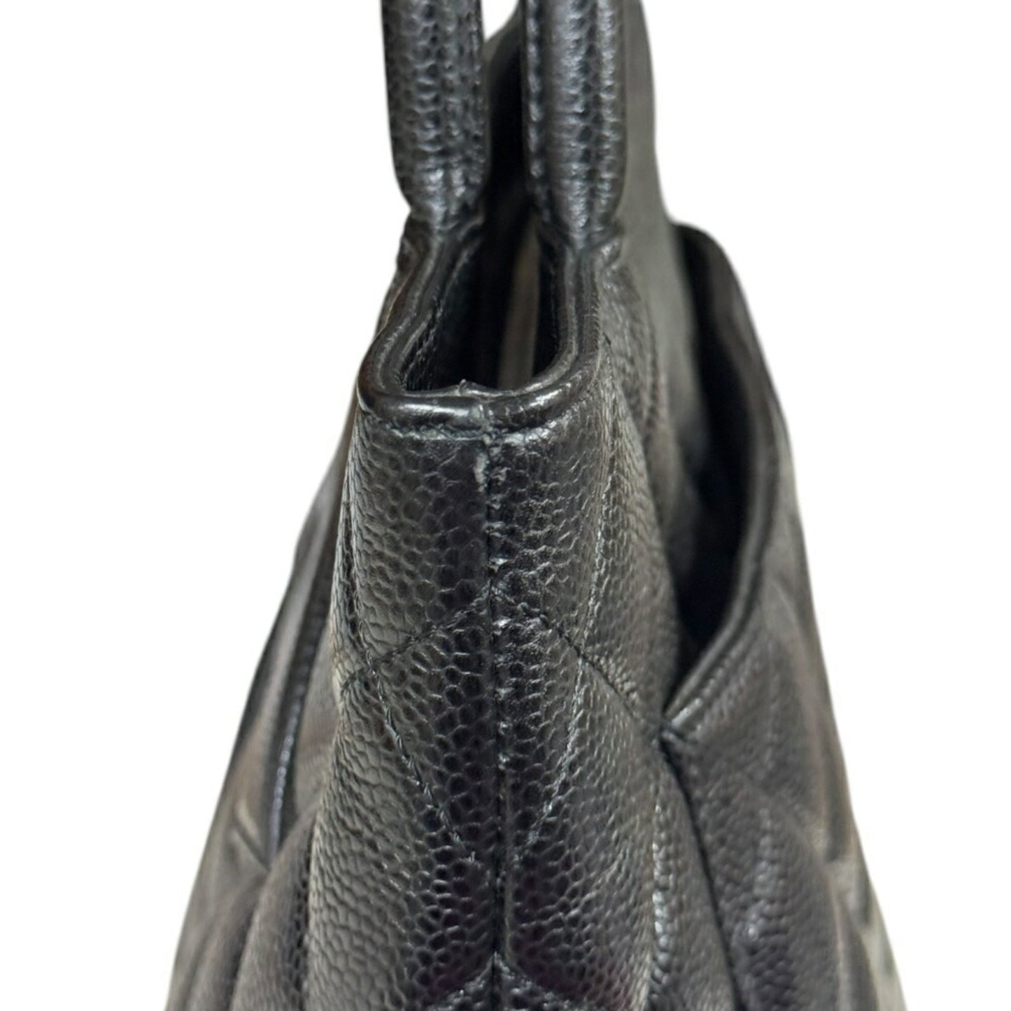 Chanel Black Leather Medaillon
