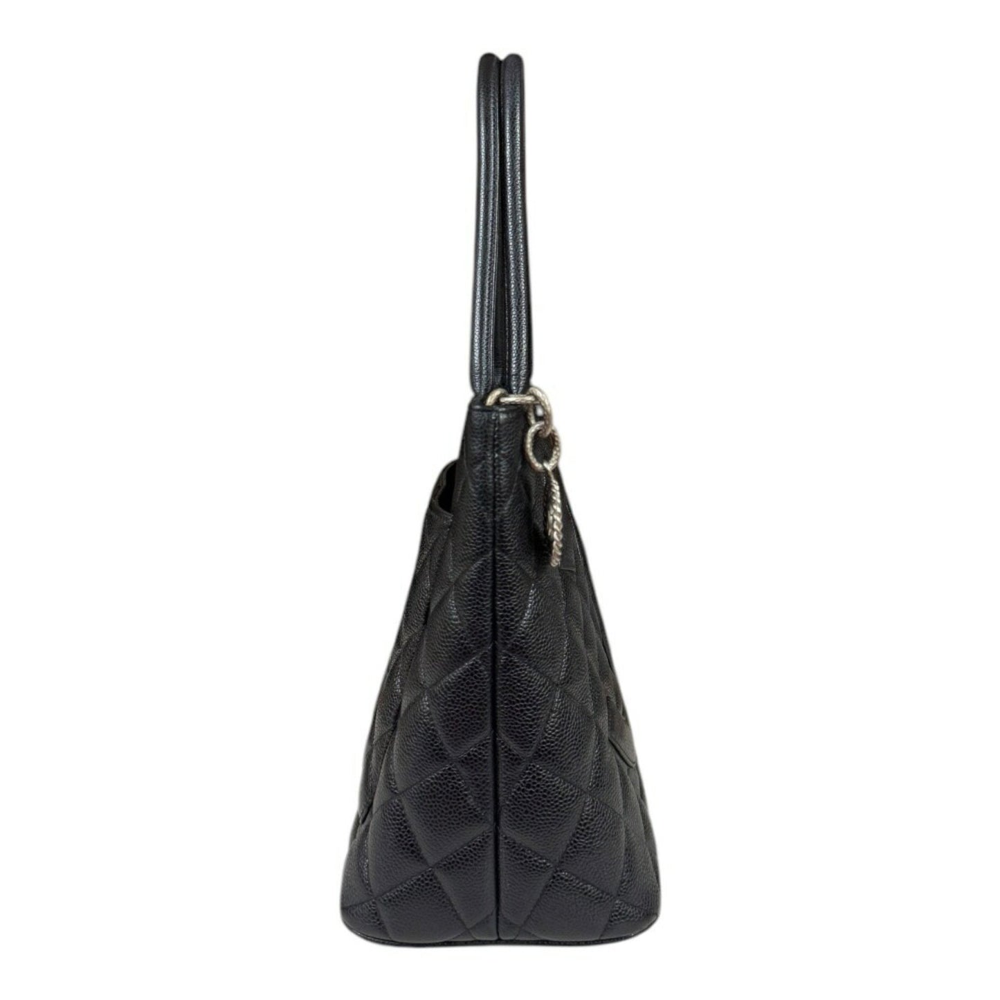 Chanel Black Leather Medaillon