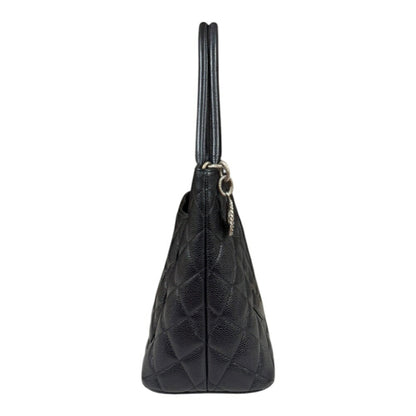 Chanel Black Leather Medaillon