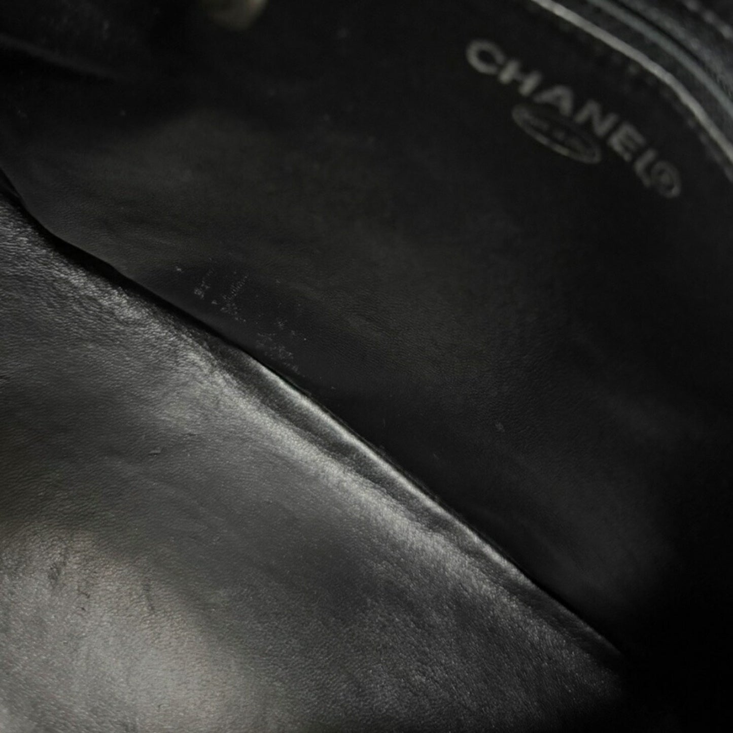 Chanel Black Leather Medaillon