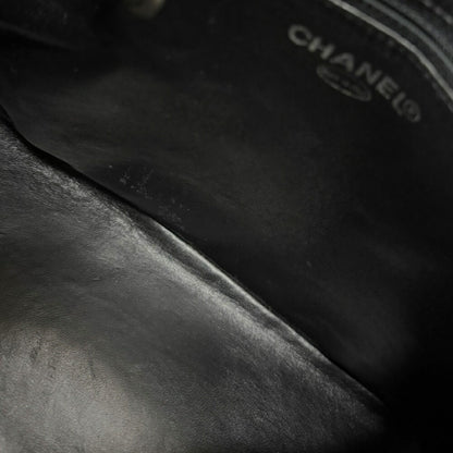 Chanel Black Leather Medaillon