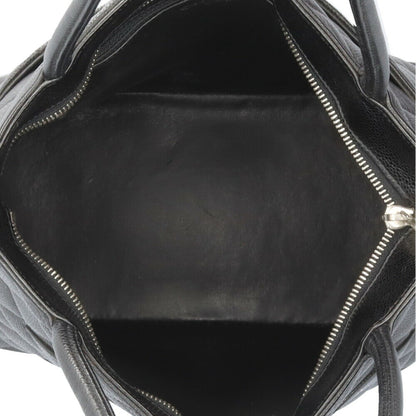 Chanel Black Leather Medaillon