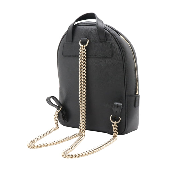 Gucci Black Leather Gg Jumbo