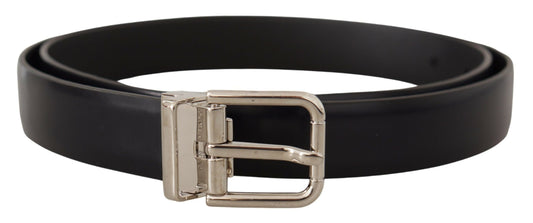 Dolce & Gabbana Elegant Leather Belt With Metal Buckle