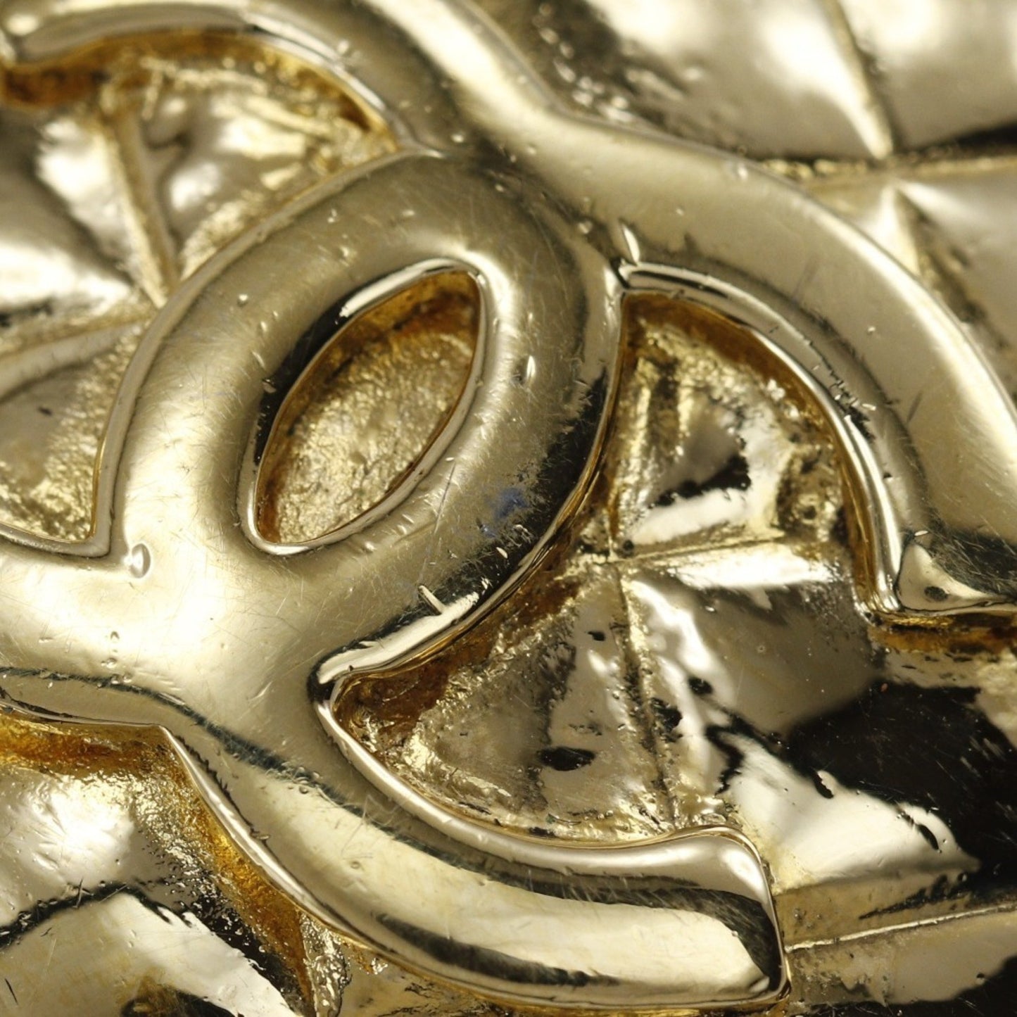 Chanel Gold Gold Plated Coco Mark