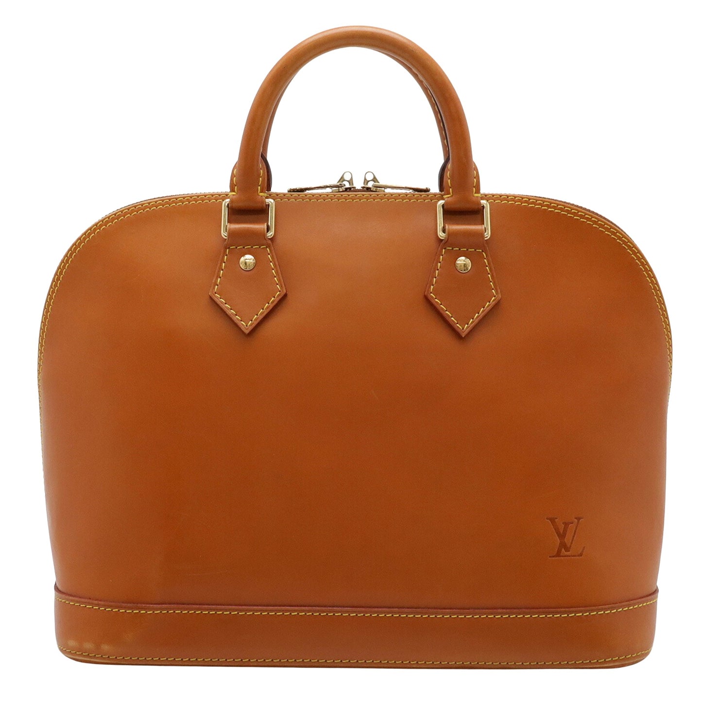 Louis Vuitton Brown Leather Alma