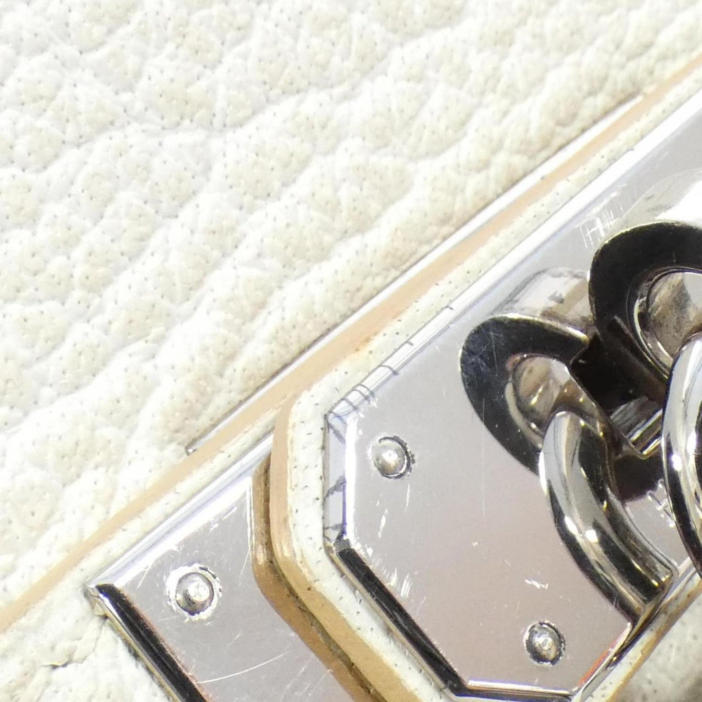Hermès White Leather Kelly 32