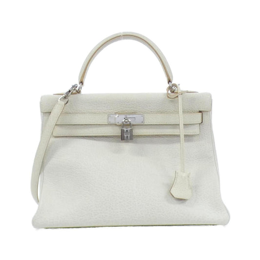 Hermès White Leather Kelly 32