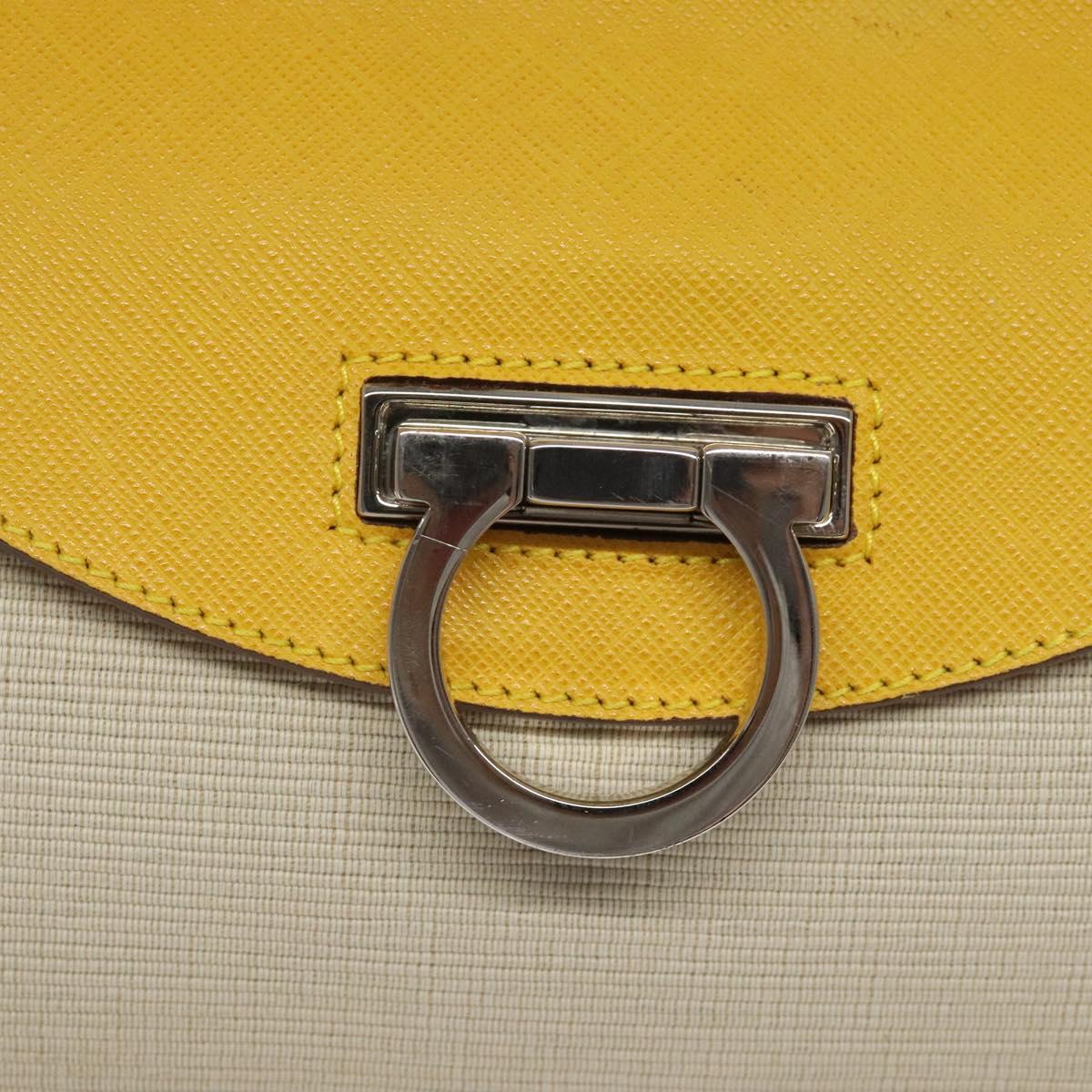 Salvatore Ferragamo Brown Canvas Gancini