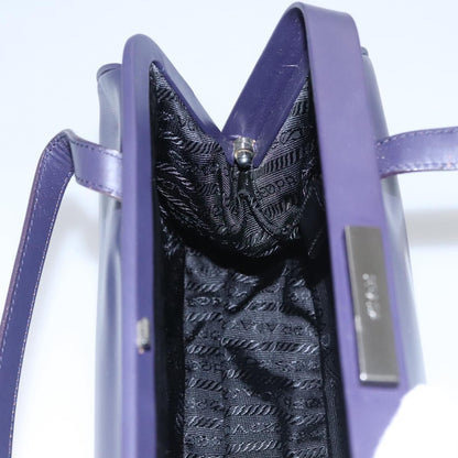 Prada Purple Leather Tote