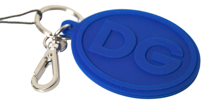 Dolce & Gabbana Chic Brass And Rubber Logo Keychain