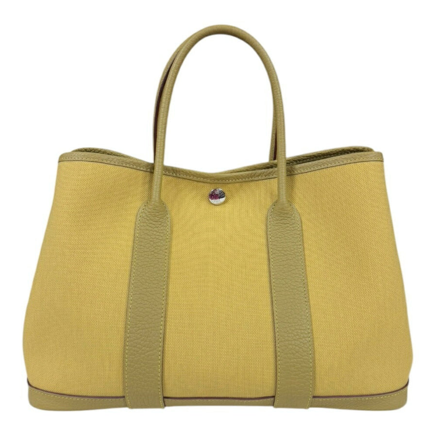 Hermès Yellow Canvas Garden Party