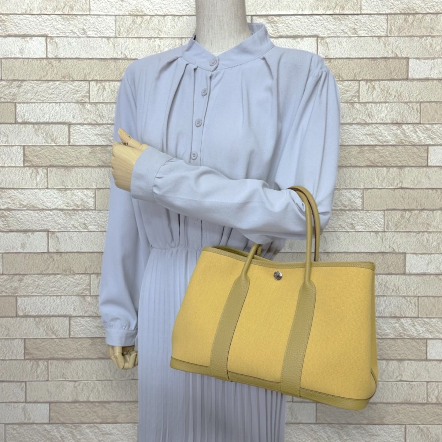 Hermès Yellow Canvas Garden Party