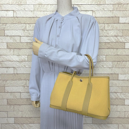 Hermès Yellow Canvas Garden Party