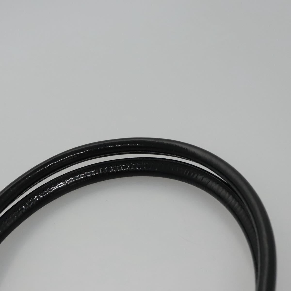 Salvatore Ferragamo Black Patent Leather Gancini