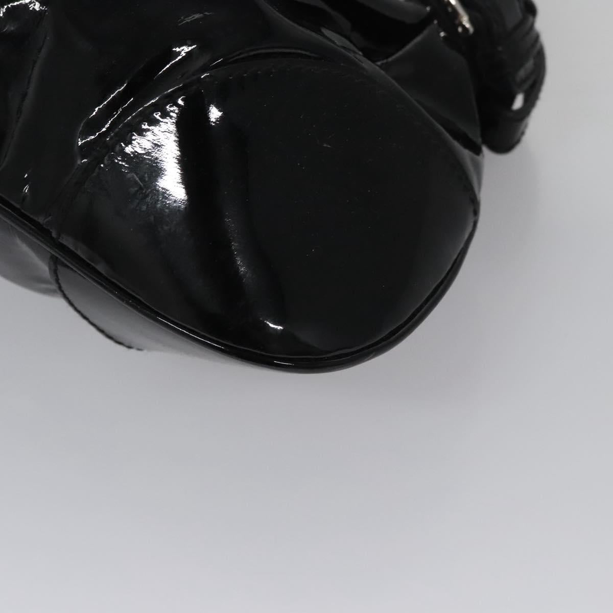 Salvatore Ferragamo Black Patent Leather Gancini