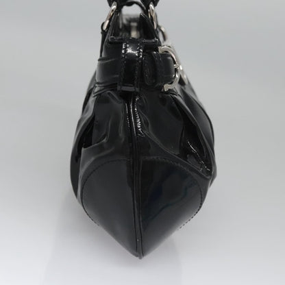 Salvatore Ferragamo Black Patent Leather Gancini