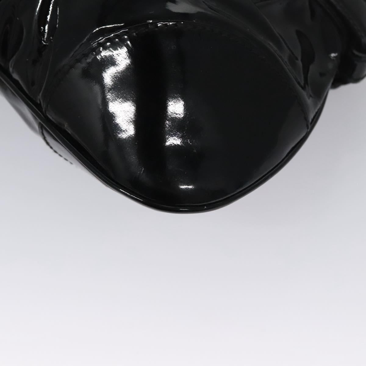 Salvatore Ferragamo Black Patent Leather Gancini