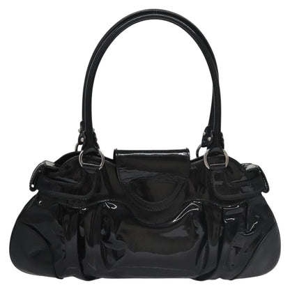 Salvatore Ferragamo Black Patent Leather Gancini
