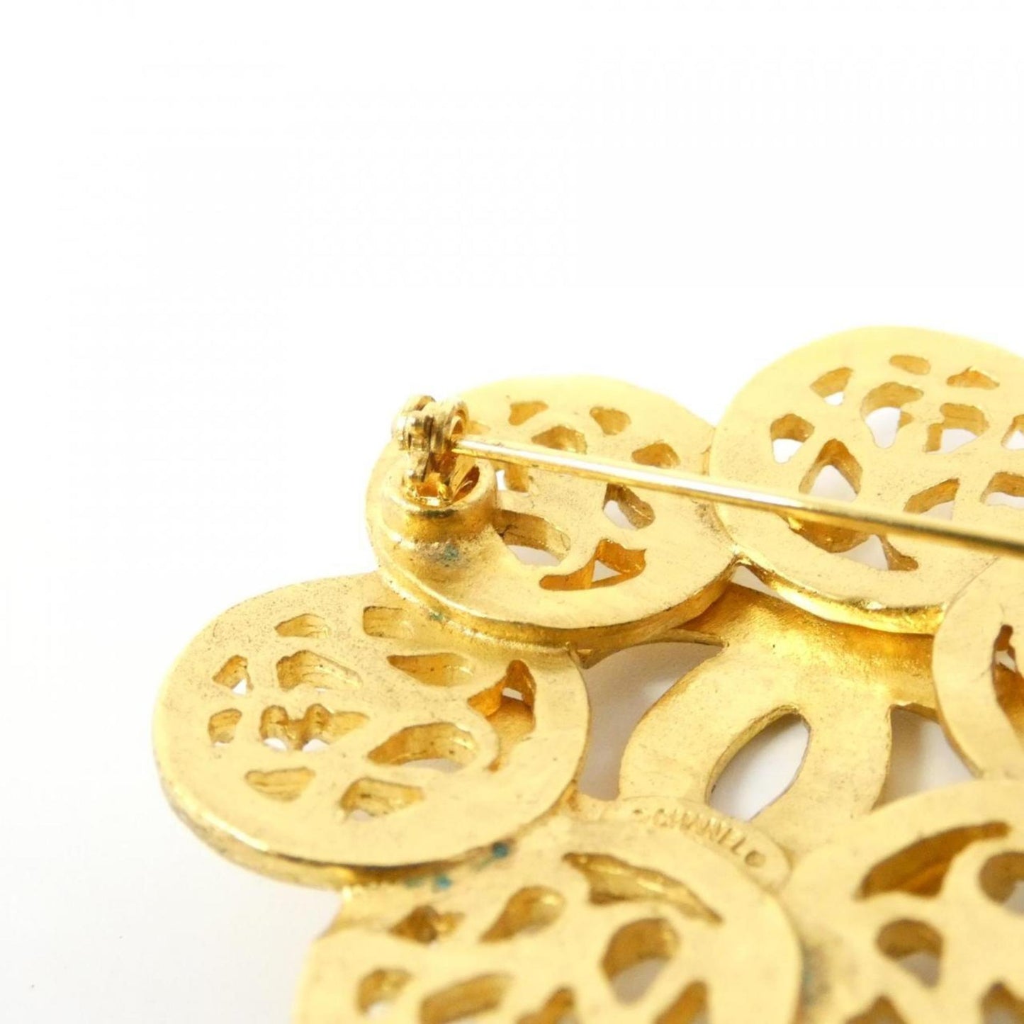 Chanel Gold Gold Plated Coco Mark