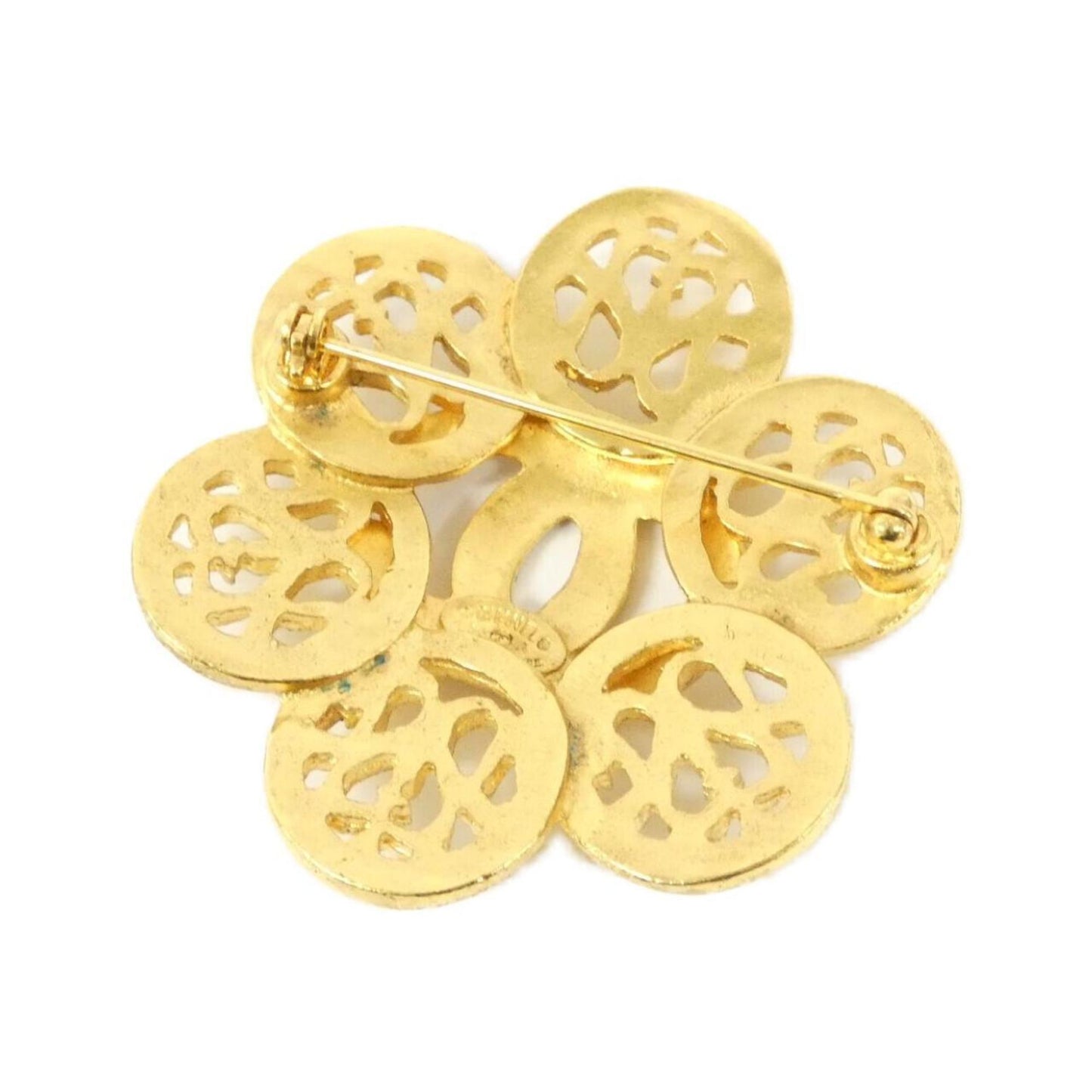 Chanel Gold Gold Plated Coco Mark